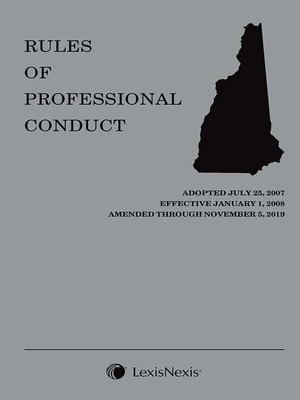 cover image of New Hampshire Rules of Professional Conduct